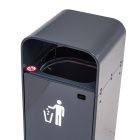 Litter bin Andre-S 65 l ATK65 RAL 7016 - top