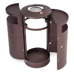 Litter bin 70 l Tornis AT701 NPF Rostiges Eisen opened