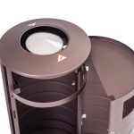 Litter bin 70 l Tornis AT701 NPF Rostiges Eisen with open door